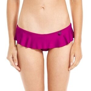 Body Glove Smoothies Lily Mid Rise Frilled Bikini Brief (39506137) Purple
